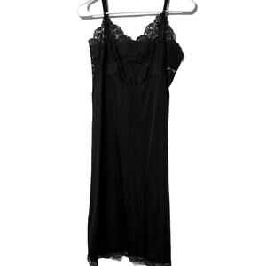 Vintage JCPenney Black Lace Slip 36/14